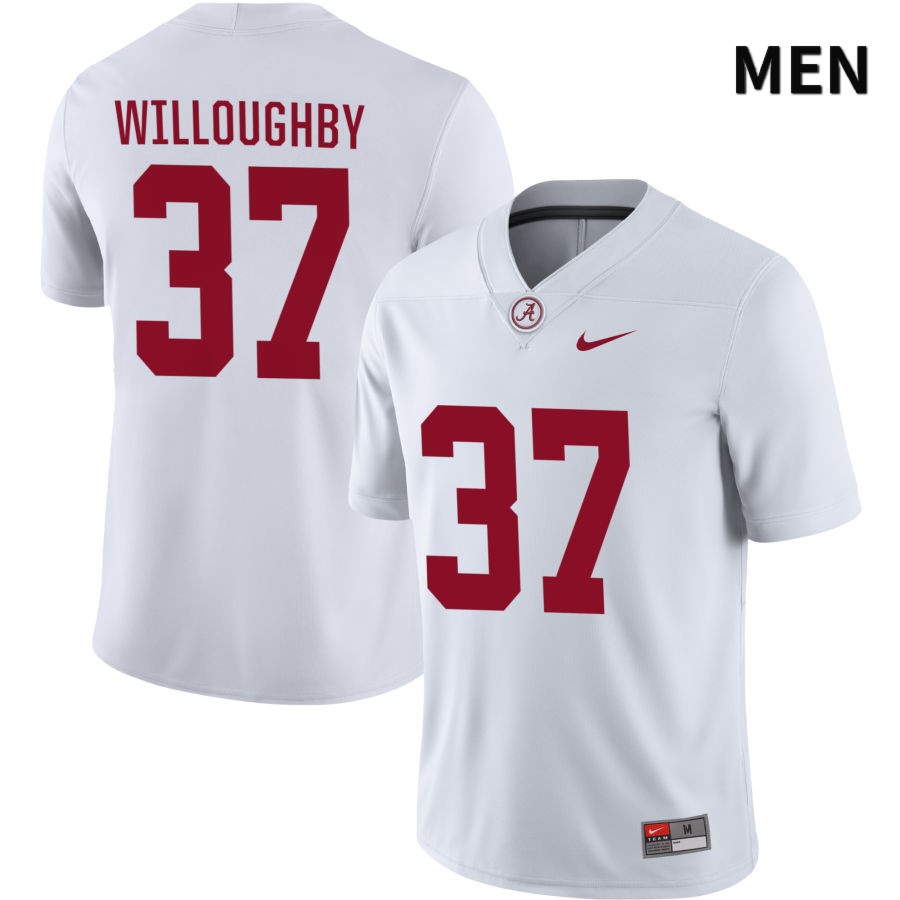 Alabama Crimson Tide Men's Sam Willoughby #37 NIL White 2022 NCAA Authentic Stitched College Football Jersey OF16O62MX